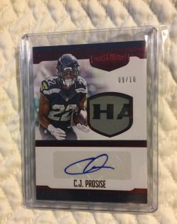 2016 Panini Plates and patches Cj prosise patch auto rc