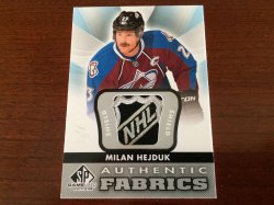 2012 Upper Deck SP Game   Used Milan Hejduk Authentic Fabrics NHL Shield
