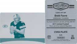 2017  Limited Prime Time Jerseys Plates & Patches Printing Plates Cyan #BF Brett Favre