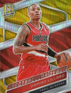 2023-24 Panini Spectra Spectracular Debut Gold Damian Lillard #ed 5/10