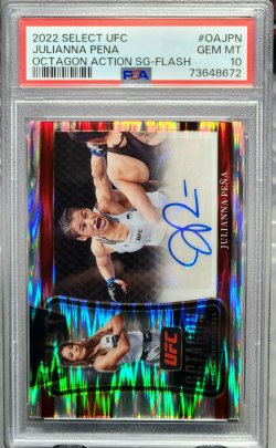 2022 Panini Select UFC  Julianna Pena Octagon Action Auto