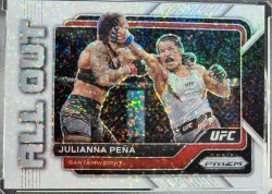 2023 Panini Prizm UFC Julianna Pena All Out Prizms White Sparkle