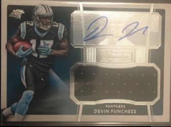 2015 Donruss Signature Series Devin Funchess Auto Relic RC