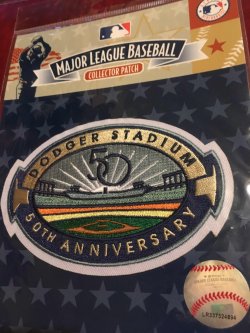 2012 Los Angeles Dodgers 'Dodger Stadium 50th Anniversary' Season Jersey Sleeve Patch