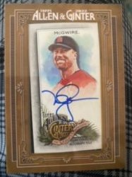 2022 Topps allen and ginter mini auto mcgwire