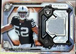 2014 Topps Strata Khalil Mack Strata Rookie Relic Topaz Patch