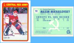 1990-91 O-Pee-Chee Central Red Army Insert Maxim Mikhailovsky