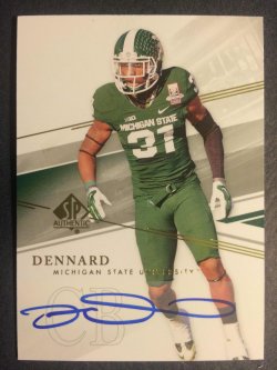 2014 Upper Deck SP Authentic Darqueeze Dennard Autographed RC