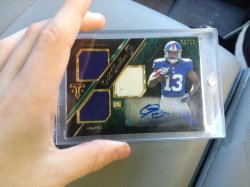 SICK PULL!!! Odell Beckham Triple Threads Jersey Auto /50