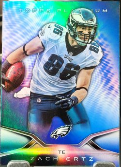 2014 Topps Platinum Zach Ertz Blue Refractor