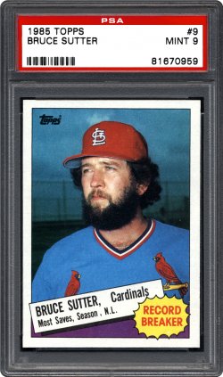 1985 Topps Record Breaker Bruce Sutter