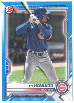 2021 Bowman Draft Blue Ed Howard
