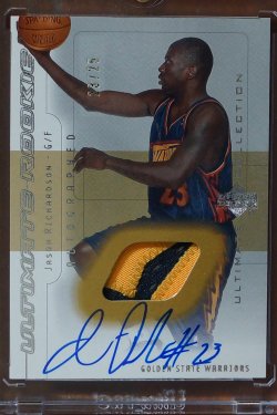 2001-02 Upper Deck Ultimate Collection Jason Richardson Ultimate Rookie AU Patch RC Jersey #