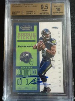 2012 Panini Panini Contenders #225A Russell Wilson AU/550* RC