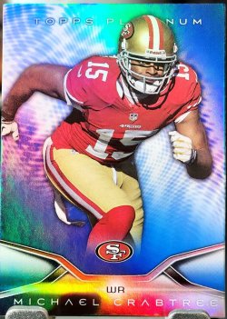 2014 Topps Platinum Michael Crabtree Blue Refractor