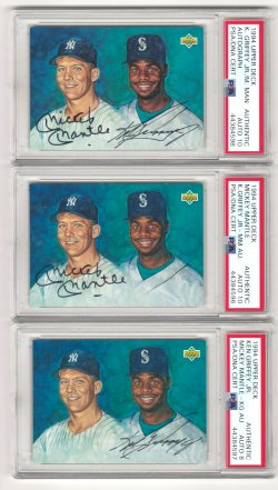 1994 Upper Deck Series 1 Mickey Mantle & Ken Griffey Jr. Autographs