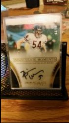 2016 Panini Immaculate moments Brian Urlacher auto 3/15