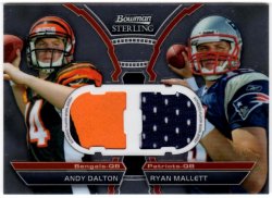 2011 Bowman Sterling Andy Dalton / Ryan Mallett Dual Jersey Refractors