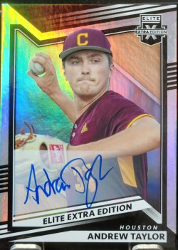 2022 Panini Elite Extra Edition Andrew Taylor Base Signatures