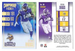 2016 Panini Contenders Football Stefon Diggs Championship Ticket Parallel