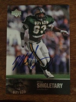 2011 Upper Deck College Legends Mike Singletary Autograph