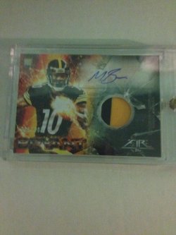 2014 Topps Fire Martavis Bryant  auto three color patch