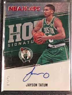 2017-18 Panini Hoops Hot Signatures Rookies Red #3 Jayson Tatum