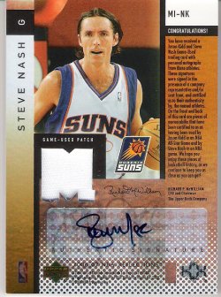 2006 Upper Deck Reflections Jason Kidd & Steve Nash Mirror Image Dual Patch Auto Side B