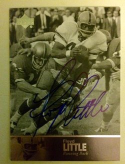 2011 Upper Deck College Football Legends Floyd Little Autograph