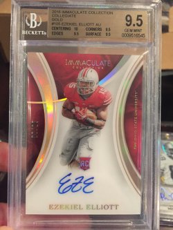 2016 Panini Immaculate Collection  Ezekiel Elliott RC Auto Gold/25