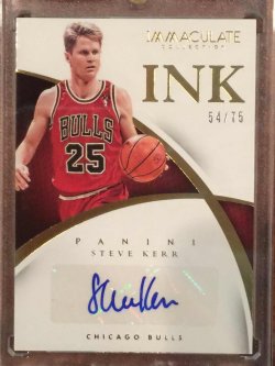 2014 Panini Immaculate  Steve Kerr