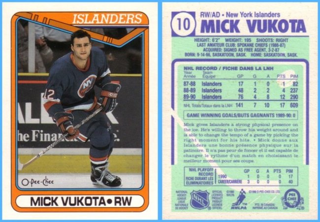 Mick Vukota | Hockey Card Database Wiki | Fandom