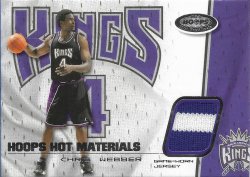 2001-02 Hoops Hot Prospects Hot Materials Chris Webber