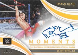 2022 Immaculate Collection WWE Moments Shawn Michaels #ed 54/60