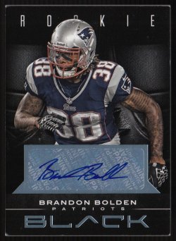 2012 Panini Black Rookie Signatures Platinum Brandon Bolden