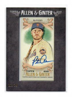 2021 Topps Topps Allen and Ginter Mini Framed Autographs Black Frame Pete Alonso