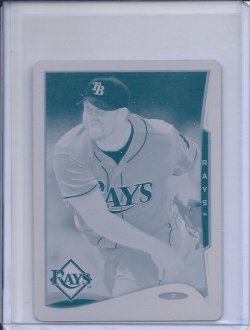 2014 Topps Mini Heath Bell Printing Plate Cyan