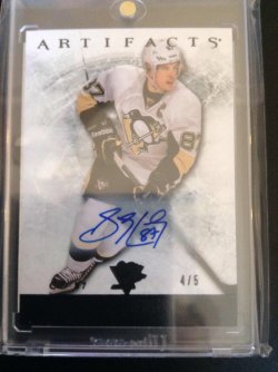 2012 Upper Deck Artifacts Sidney Crosby black Auto