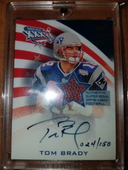 2002 Topps  Tom Brady AU GU SB Ball-1