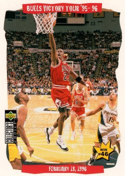 1995-1996 Upper Deck Collectors Choice Michael Jordan Bulls Victory Tour Win #46