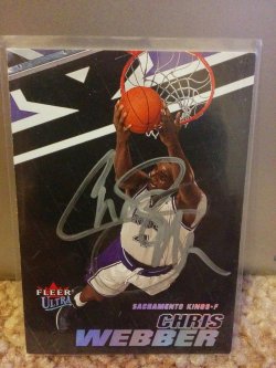 2000-01 Fleer Ultra Chris Webber Autograph