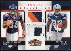 2010 Panini Threads Rookie Collection Materials Combo Prime Demaryius Thomas / Dez Bryant