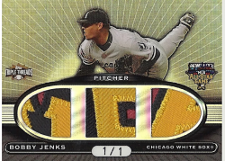 2007 Topps Triple Threads Bobby Jenks Triple All-Star Game Patch Gold