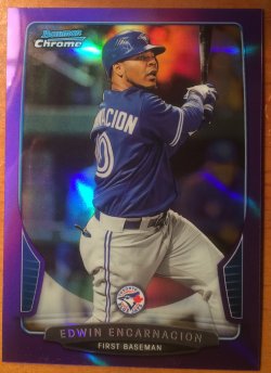 2013 Bowman Chrome Purple Refractor Edwin Encarnacion