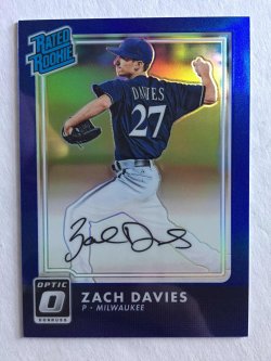 2016 Panini Optic Rated Rookie Autographs Blue Zach Davies