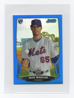 2013 Topps Bowman Chrome Mini Blue Refractors Zack Wheeler