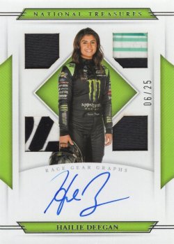    Hailie Deegan 2021 Panini National Treasures Quad Race Gear Graphs 