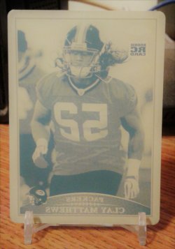 2009 Topps Chrome Yellow Printing Plate Clay Matthews