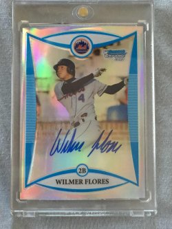 2008 Topps Bowman Chrome Wilmer Flores 1st Bowman Chrome Rookie Auto