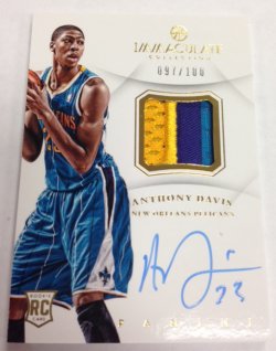 2012-13 Panini Immaculate Anthony Davis Patch Auto